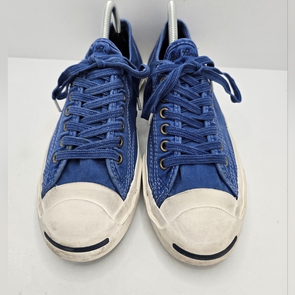 Converse | Jack Purcell cobalt blue canvas sporty low-top sneakers | WMS 9 - Picture 4 of 13